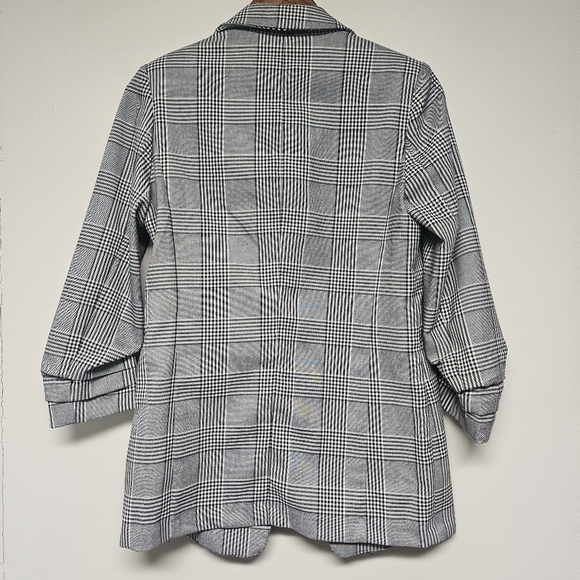 Philosophy Black White Plaid Gingham Loose Fit Blazer Suit Jacket Academia - Picture 8 of 8
